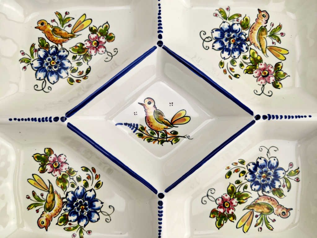 Bandeja de aperitivos con tapadera "Pajaritos" (30 x 26 cm) - Imagen 3