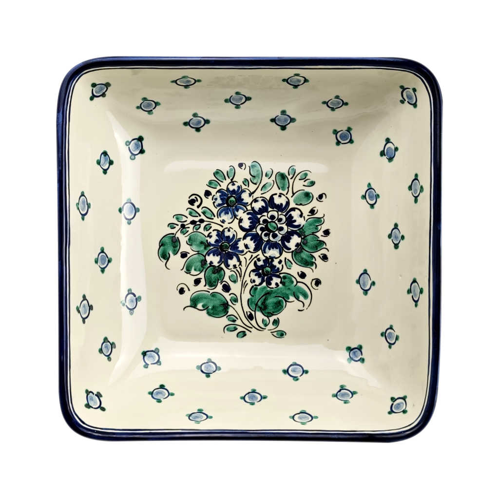 Ensaladeras cuadradas "Flores Azules y Verdes" (individuales o en pack) - Imagen 4