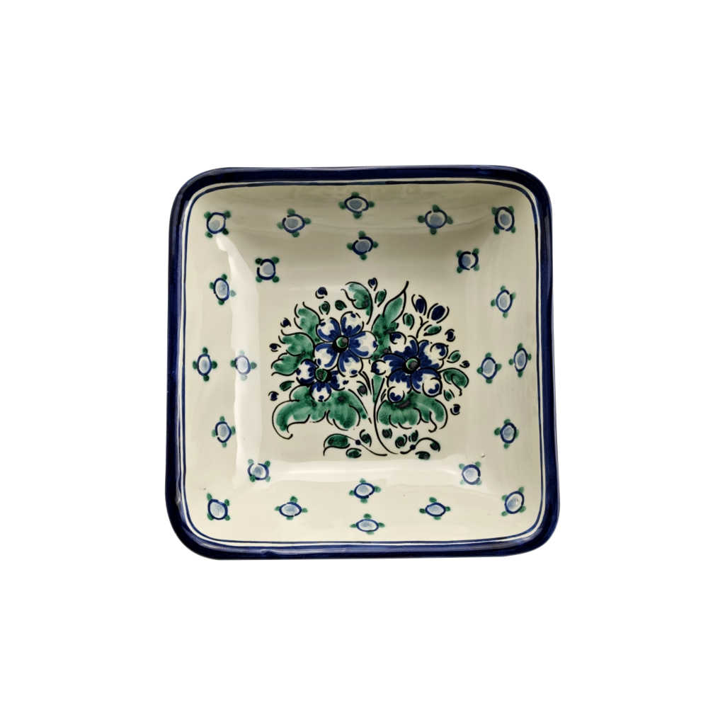 Ensaladeras cuadradas "Flores Azules y Verdes" (individuales o en pack) - Imagen 6