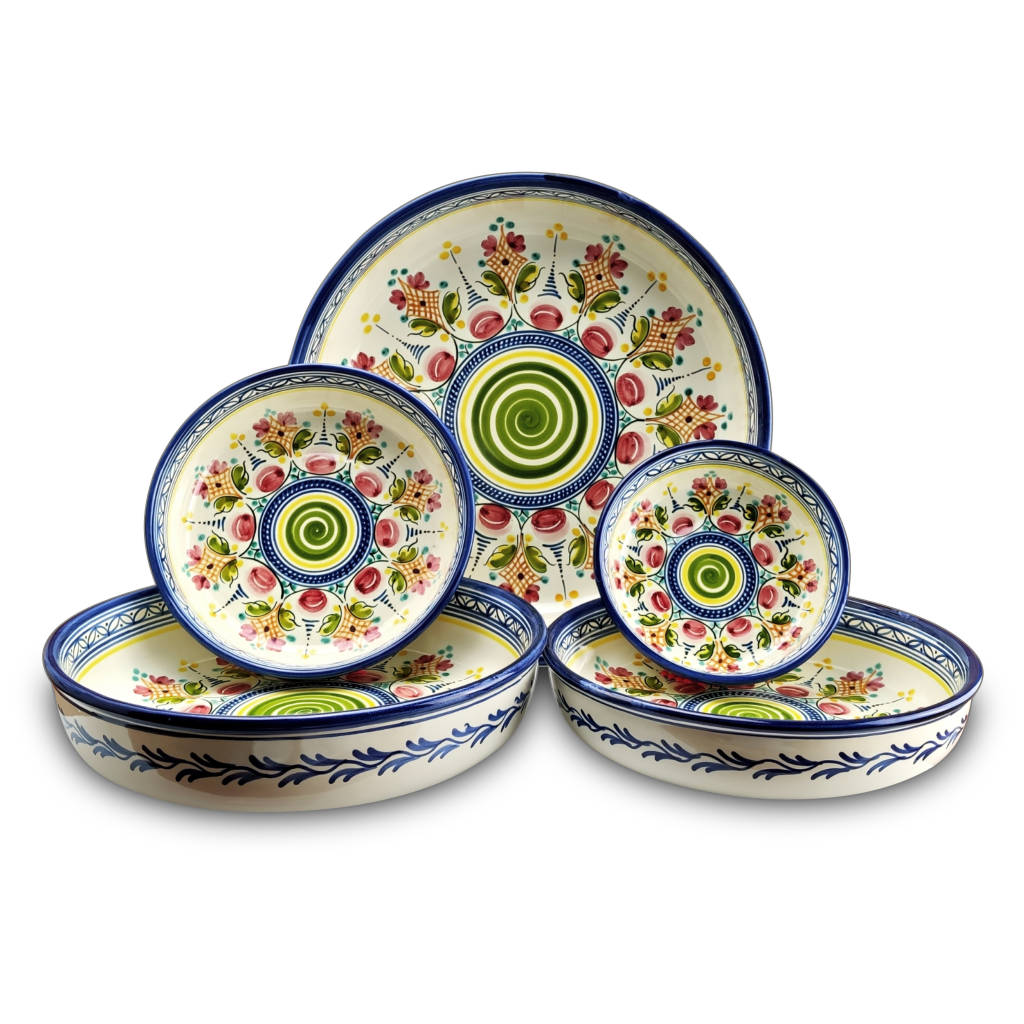 Ensaladera redonda "Cenefa Flores" (varios tamaños)