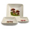Ensaladeras cuadradas "Setas" (individuales o en pack)