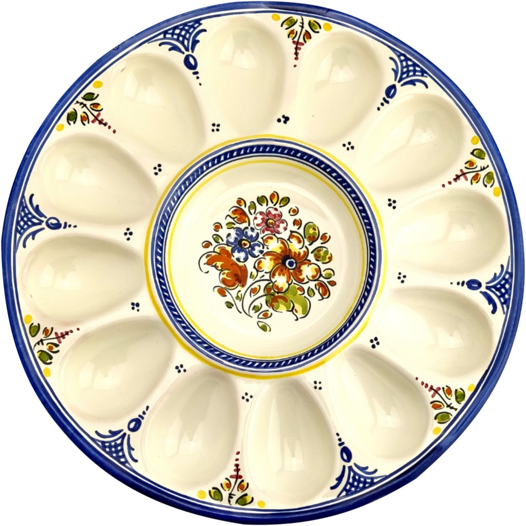Plato huevera "Col. Margarita" (Azul)
