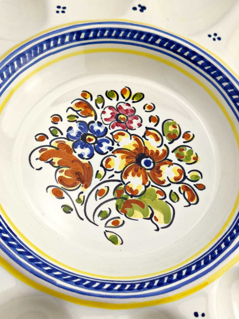 Plato huevera "Col. Margarita" (Azul) - Imagen 5