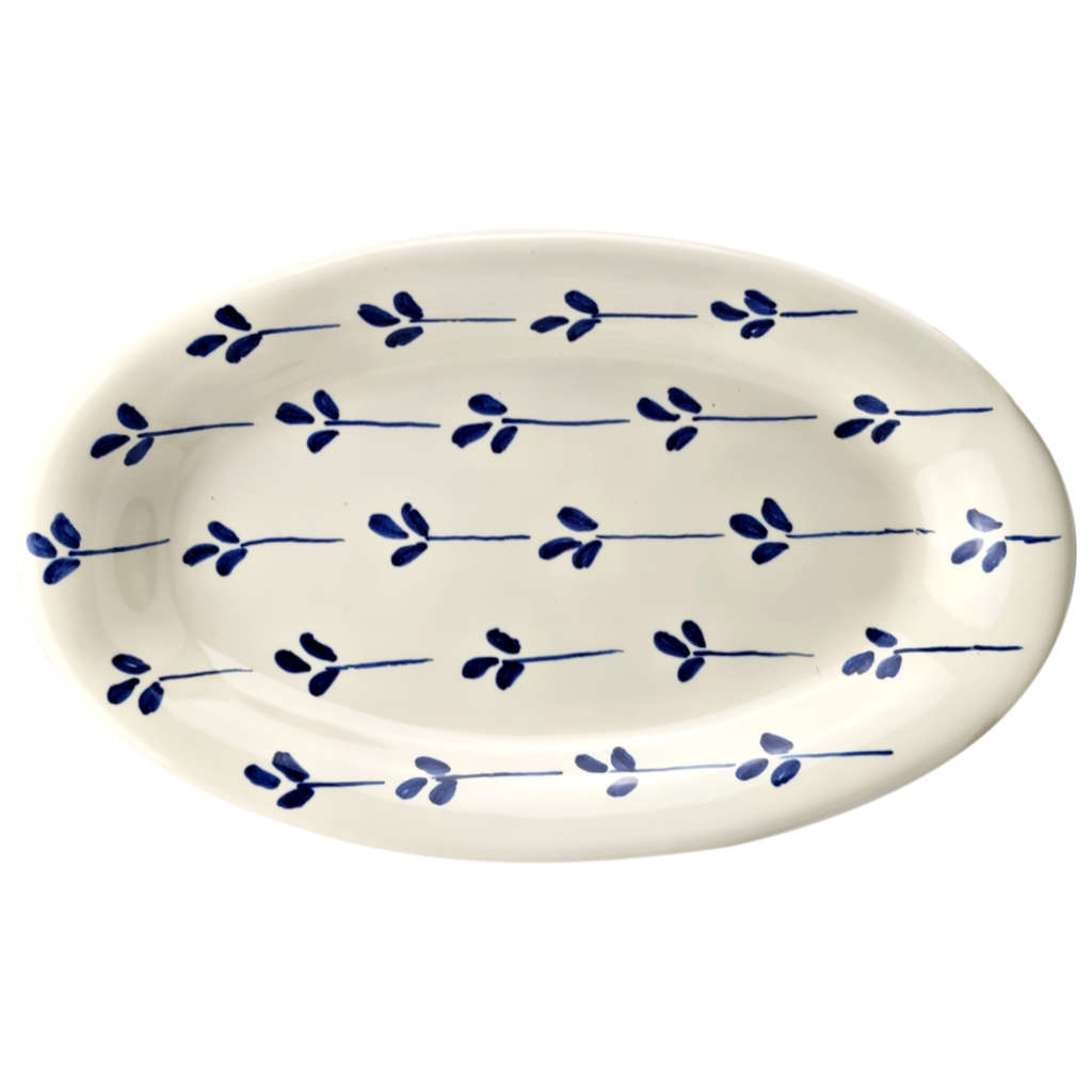 Bandejas Ovaladas "Ramas Azules" (18 y 23,5 cm)