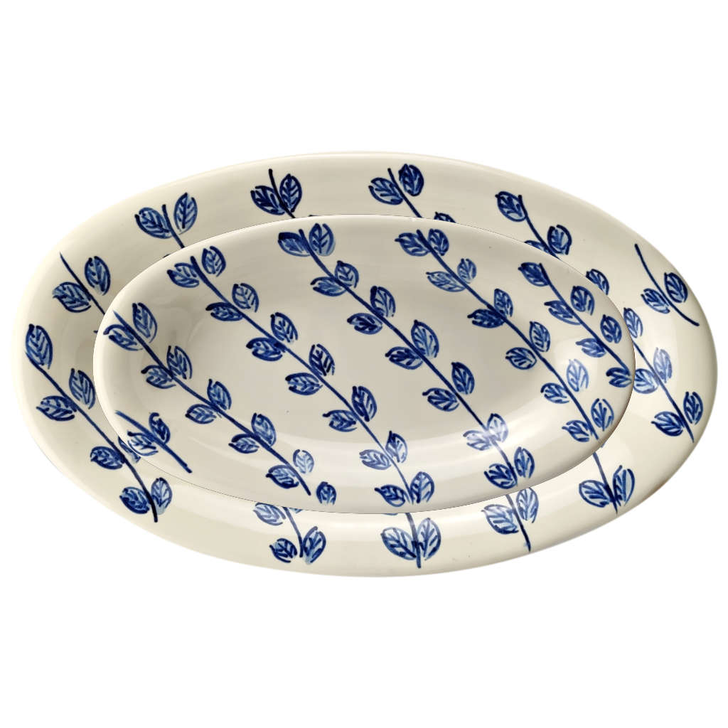 Bandejas Ovaladas "Ramas Azules 2.0" (18 y 23,5 cm) - Imagen 4