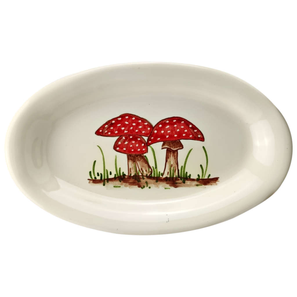 Bandejas Ovaladas "Setas" (18 y 23,5 cm)
