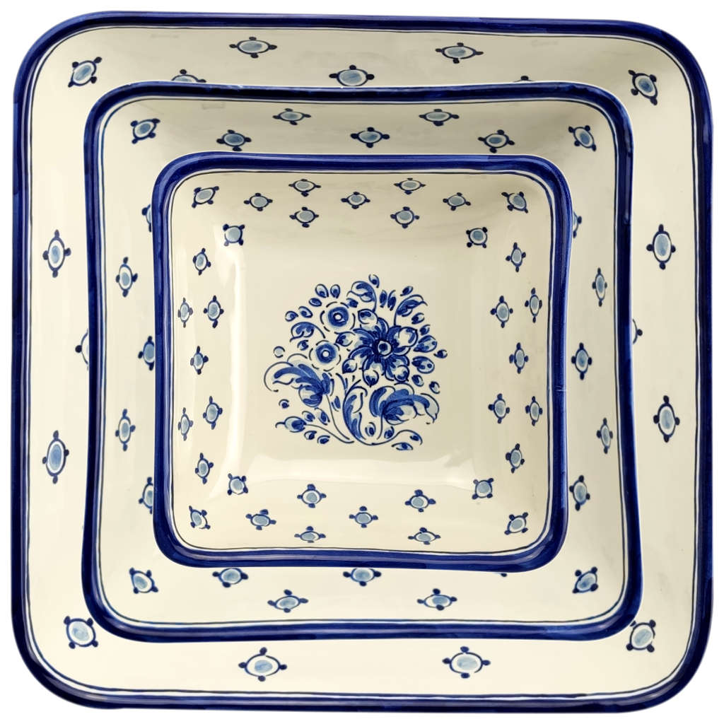Ensaladeras cuadradas "Flores Azules" (individuales o en pack) - Imagen 5