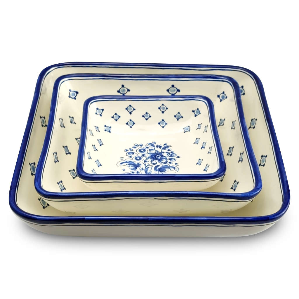 Ensaladeras cuadradas "Flores Azules" (individuales o en pack) - Imagen 6
