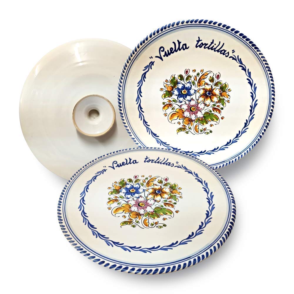 Plato vueltatortillas "Flores" (28 cm)