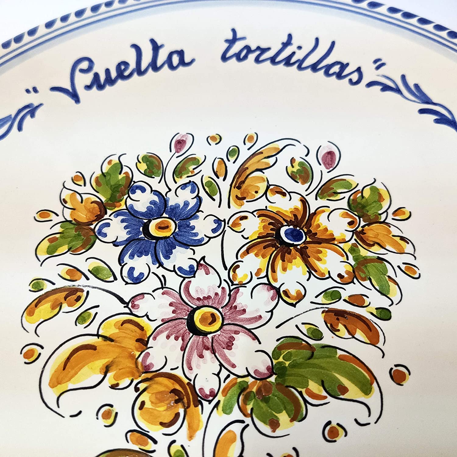 Plato vueltatortillas "Flores" (28 cm) - Imagen 3