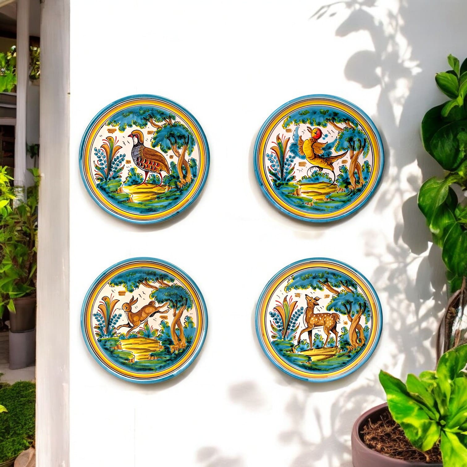 Alternative view of Juego de platos de "Montería de Puente" 24 cm (Pack de 4 platos)