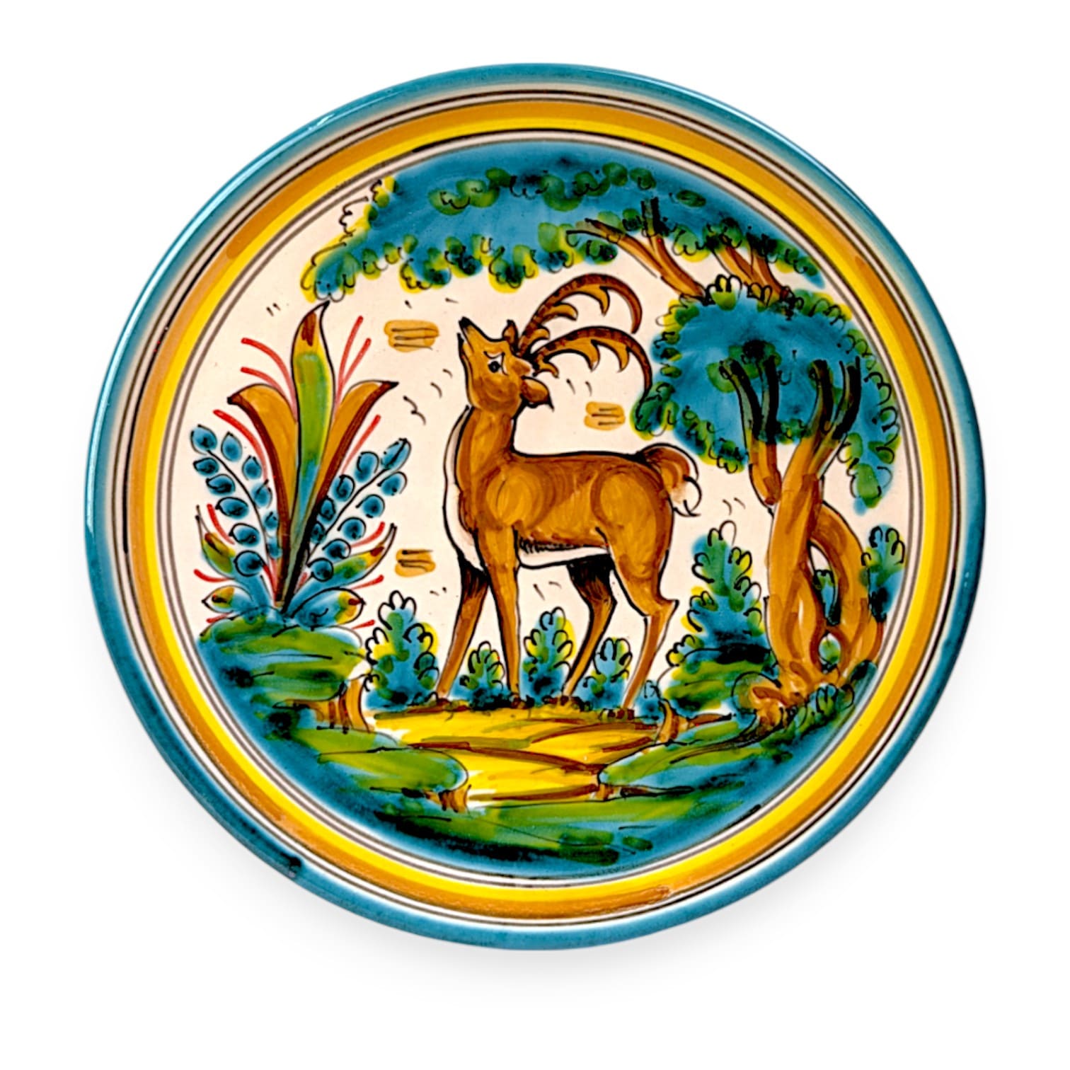 Plato de "Montería de Puente" 24 cm (Ciervo)