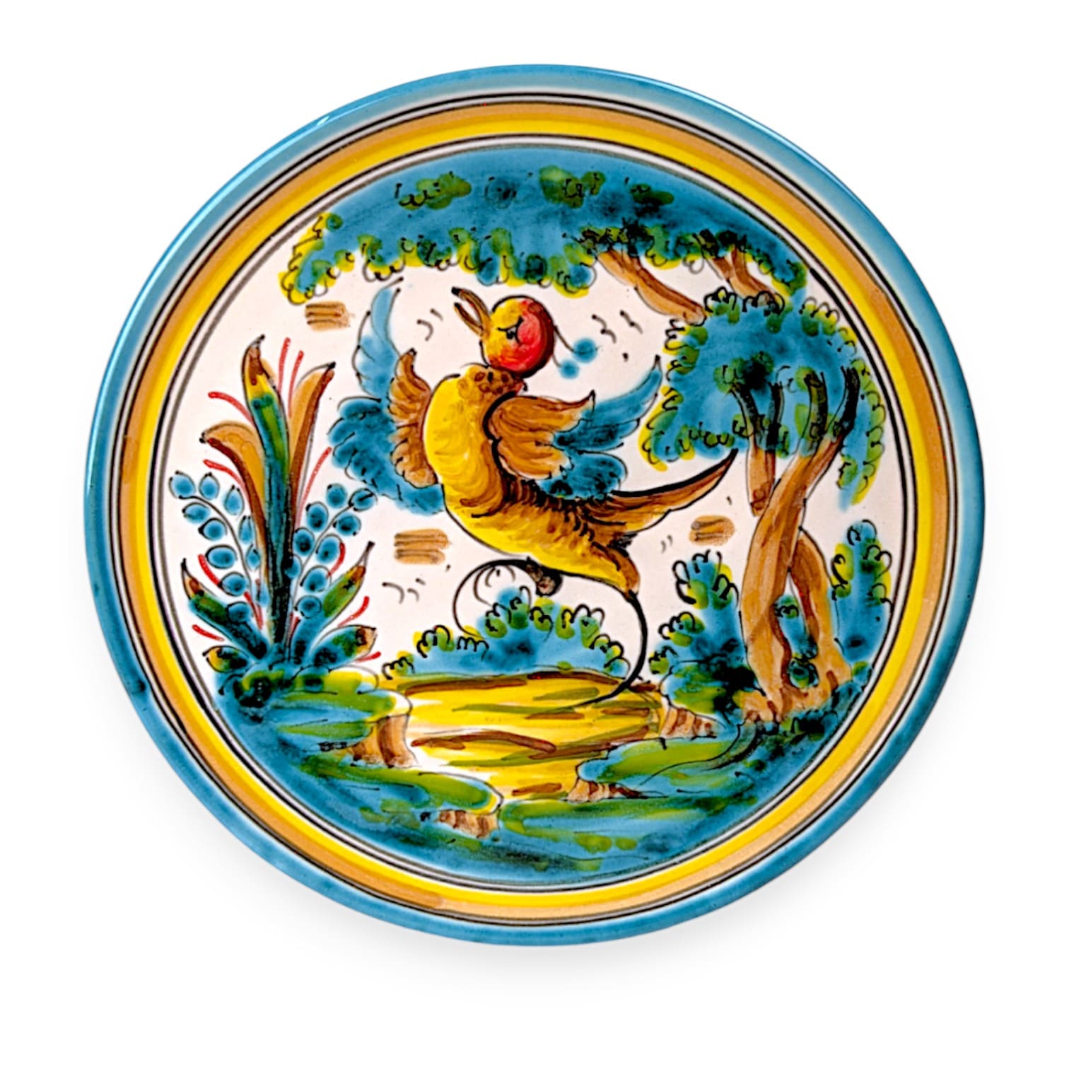 Plato de "Montería de Puente" 24 cm (Pájaro)