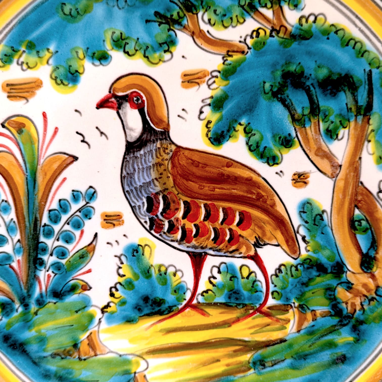 Plato de "Montería de Puente" 24 cm (Perdiz) - Imagen 3