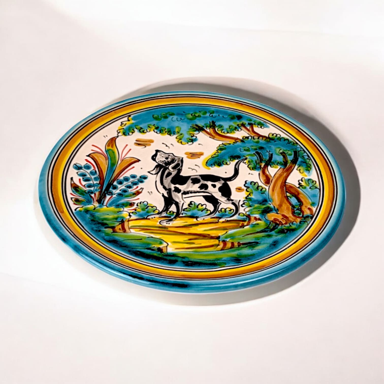 Alternative view of Plato de "Montería de Puente" 24 cm (Perro)