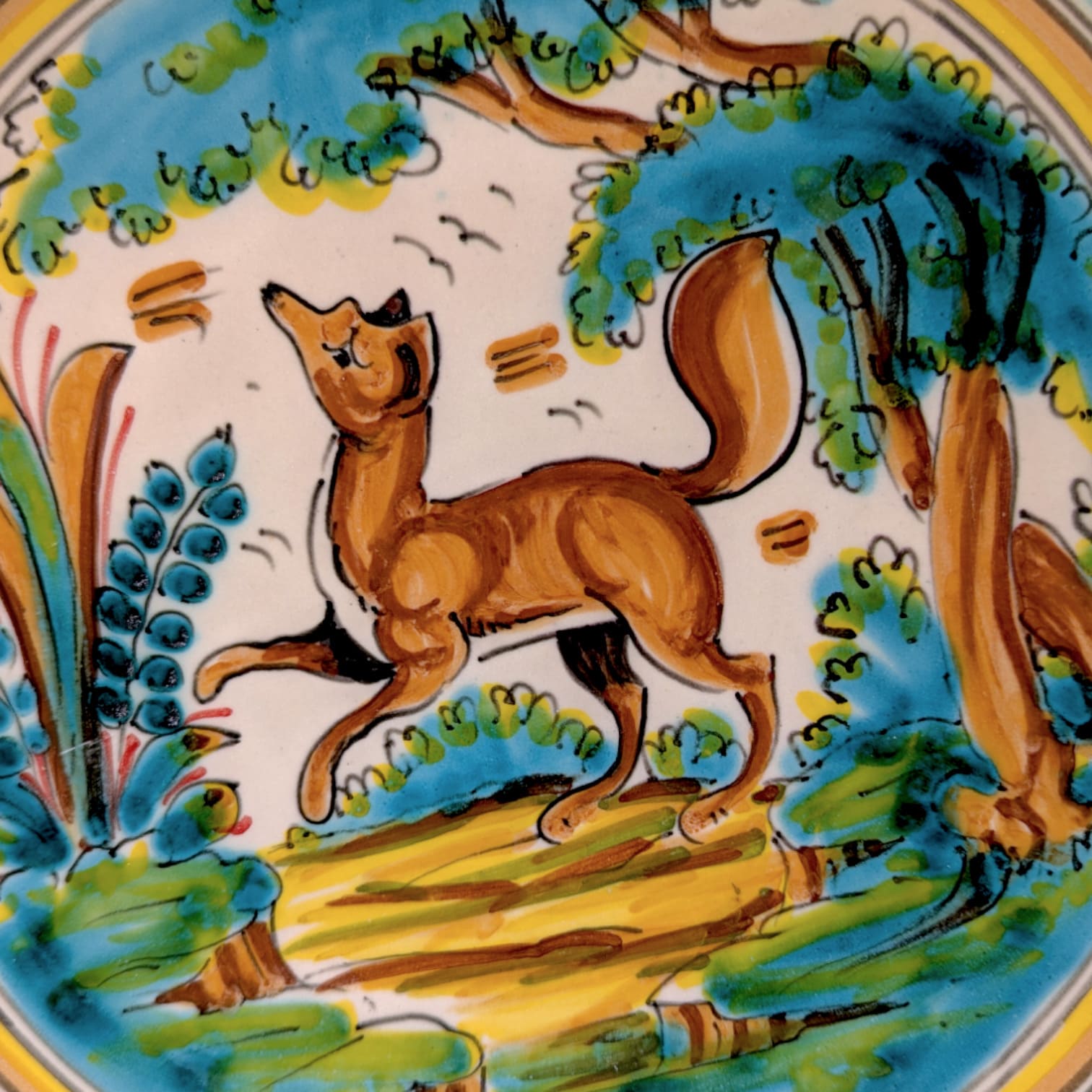 Plato de "Montería de Puente" 24 cm (Zorro) - Imagen 3