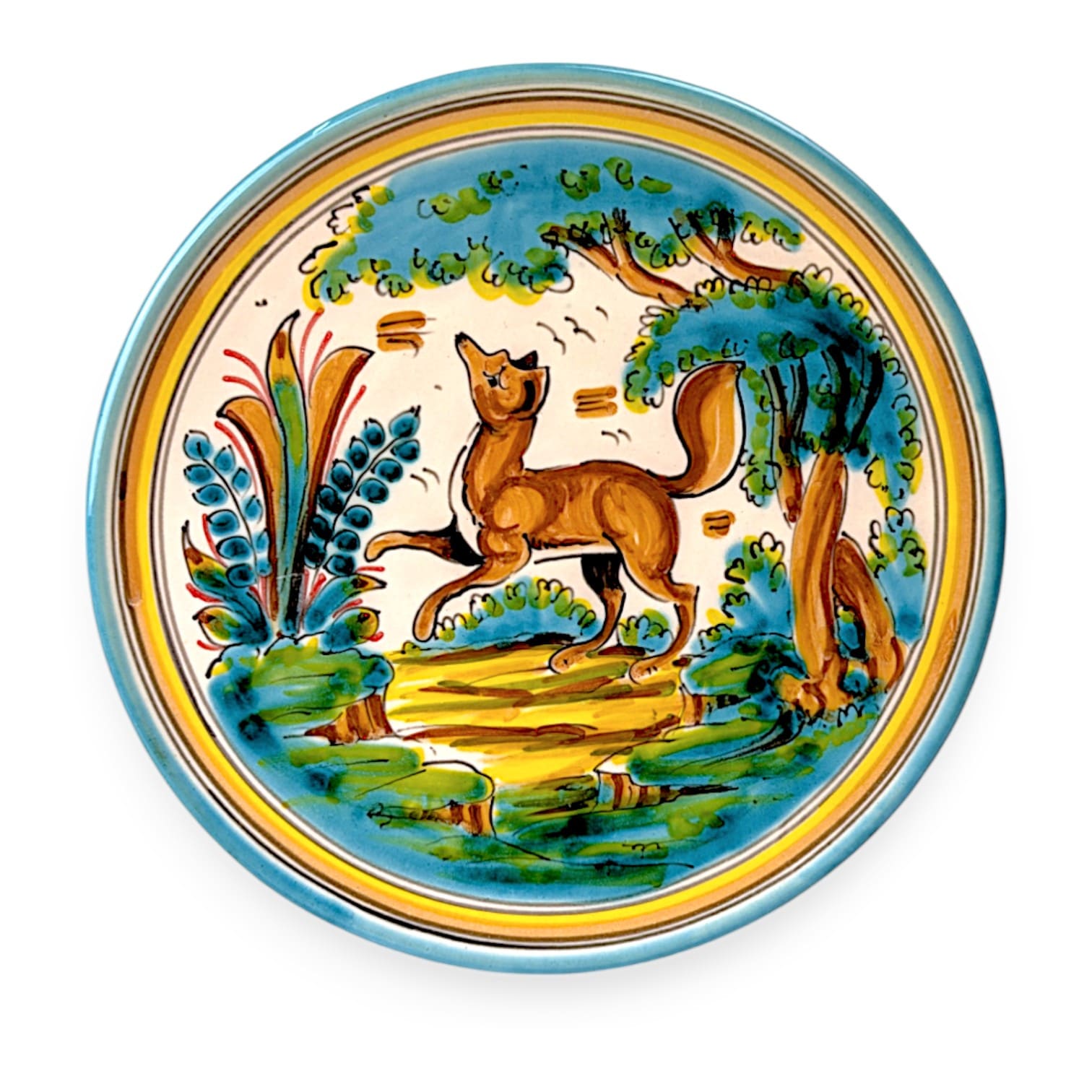Plato de "Montería de Puente" 24 cm (Zorro)
